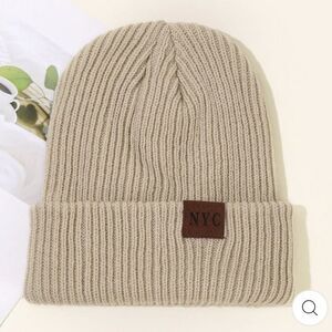 NYC Tan Knitted Hat Beanie